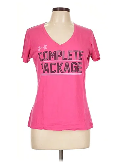 Pre-owned Under Armour Short Sleeve T-shirt In Pink