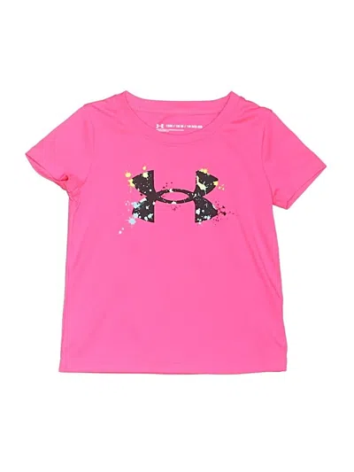 Pre-owned Under Armour Kids' Short Sleeve T-shirt In Pink