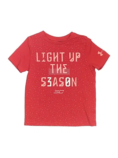 Pre-owned Under Armour Kids' Short Sleeve T-shirt In Red