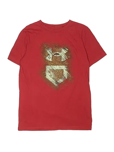 Pre-owned Under Armour Kids' Short Sleeve T-shirt In Red