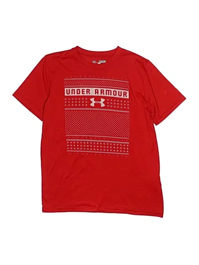 Pre-owned Under Armour Kids' Short Sleeve T-shirt In Red