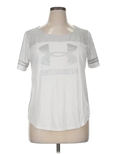 Pre-owned Under Armour Short Sleeve T-shirt In Silver