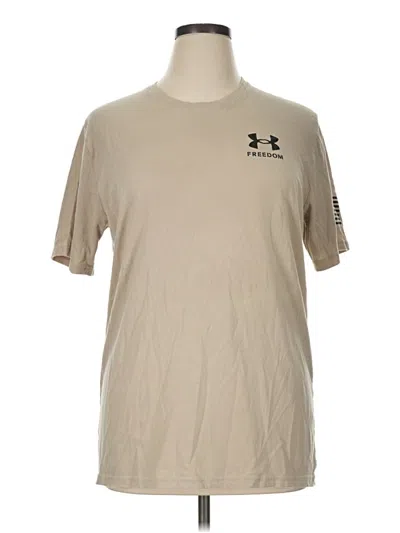 Pre-owned Under Armour Short Sleeve T-shirt In Tan