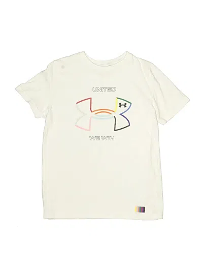 Pre-owned Under Armour Kids' Short Sleeve T-shirt In White