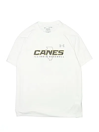 Pre-owned Under Armour Kids' Short Sleeve T-shirt In White