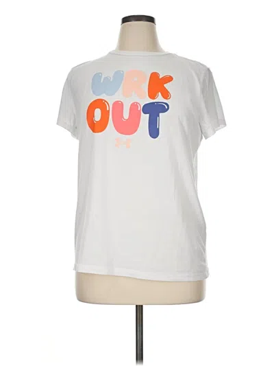 Pre-owned Under Armour Short Sleeve T-shirt In White