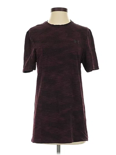 Pre-owned Under Armour Short Sleeve Turtleneck In Burgundy