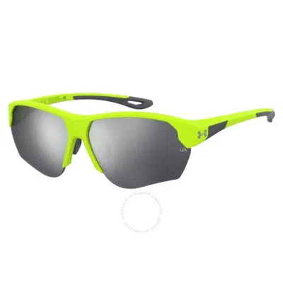 Under Armour Silver Sport Men's Sunglasses Ua Compete/f 00ie/qi 68 In Green