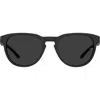 Under Armour Skylar 53mm Round Sunglasses In Matte Black/grey