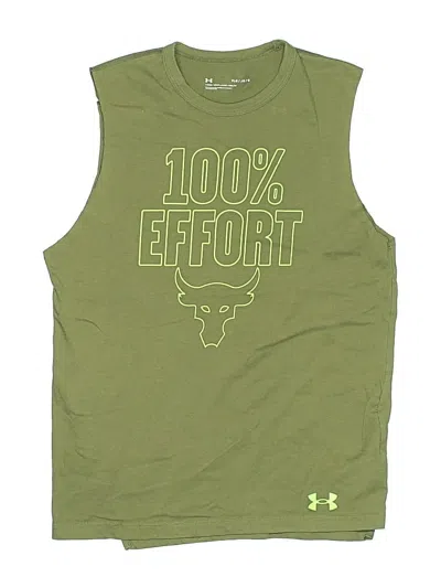 Pre-owned Under Armour Kids' Sleeveless T-shirt In Green