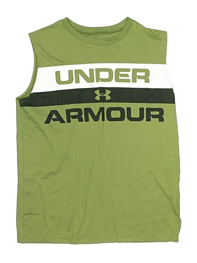 Pre-owned Under Armour Kids' Sleeveless T-shirt In Green