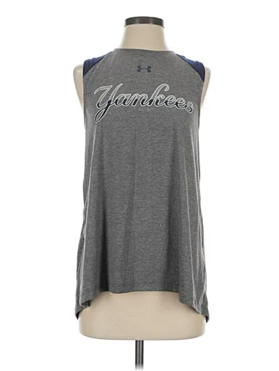 Pre-owned Under Armour Sleeveless Top Gray Halter Neckline Tops
