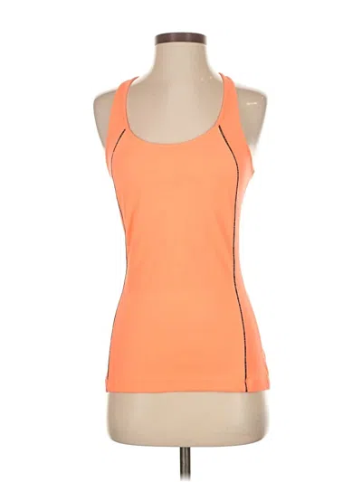 Pre-owned Under Armour Sleeveless Top Orange Halter Neckline Tops
