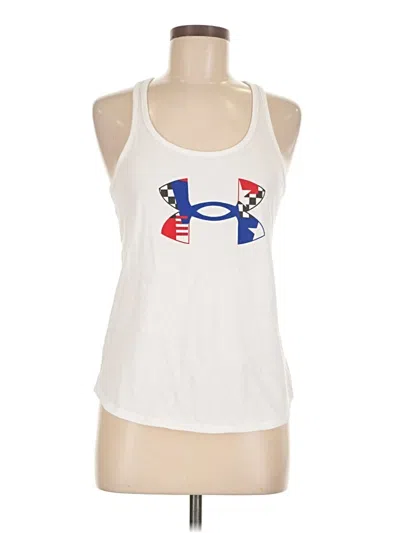 Pre-owned Under Armour Sleeveless Top White Halter Neckline Tops