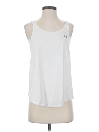 Pre-owned Under Armour Sleeveless Top White Halter Neckline Tops