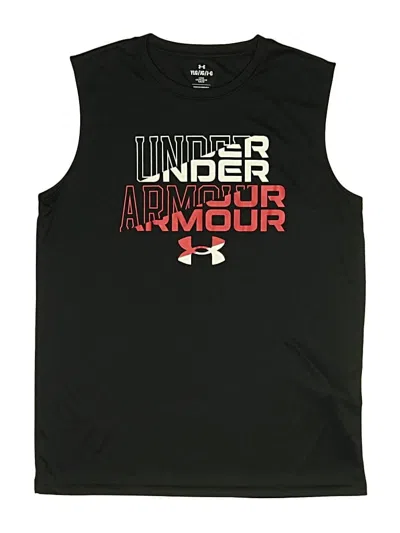 Pre-owned Under Armour Kids' Sleeveless T-shirt In Black