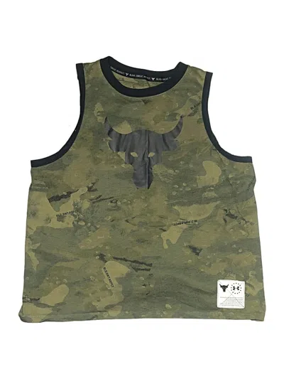 Pre-owned Under Armour Kids' Sleeveless T-shirt In Green