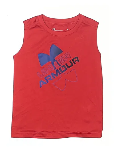 Pre-owned Under Armour Kids' Sleeveless T-shirt In Red