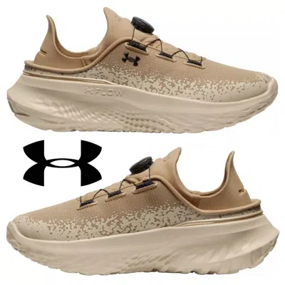 Pre-owned Under Armour Slipspeed Mega Shoes Men's Sneakers Running Sports Casual Beige