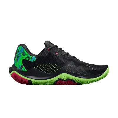 Pre-owned Under Armour Spawn 4 Printed 'black Quirky Lime'