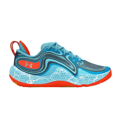Pre-owned Under Armour Spawn 6 E24 'sky Blue Lightning' | Men's Size 15