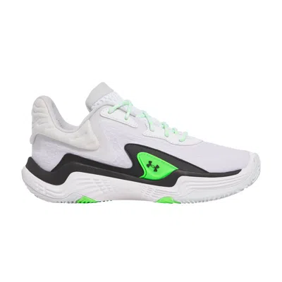 Pre-owned Under Armour Spawn 7 'white Green Shock Black' | Men's Size 8.5