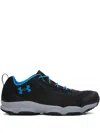 Under Armour Speedfit Hike Low "black/light Blue" Hiking Boots In Black