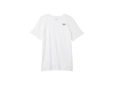 Under Armour Sportstyle Left Chest Short Sleeve T Shirt (big Kid) Boy's Clothing White/black : Xl (18-20 Big Kid) In Multi
