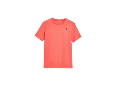 Under Armour Sportstyle Left Chest Short Sleeve T-shirt (big Kid) Boy's T Shirt Venom Red/black : Sm (8 Big Kid), In Orange