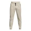Under Armour Sportstyle Tricot Graphic Pants 'beige' In Neutral