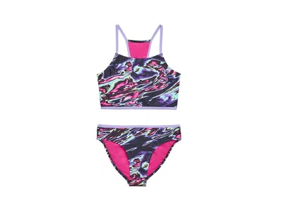Under Armour Sporty Bikini (big Kid) Girl's Swimwear Sets Black: 8 Big Kids In Multi