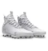 Under Armour Spotlight Lux Mc 2.0 3025082-100 Mens White Football Cleats Acad586 In Gray