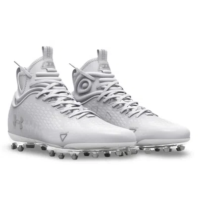 UNDER ARMOUR SPOTLIGHT LUX MC 2.0 3025082-100 MENS WHITE FOOTBALL CLEATS ACAD586