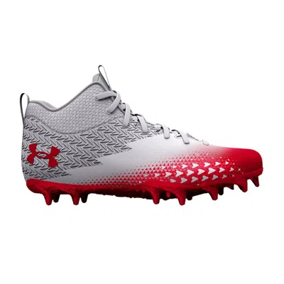 Pre-owned Under Armour Spotlight Select 3 Mc Gs 'white Red' | Kid's Size 2.5