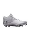 Under Armour Spotlight Select 3 Mc "white/metallic Silver" Cleats In Gray