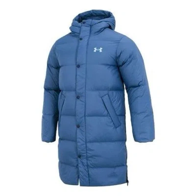 Under Armour Storm Armour Long Down Jacket 'blue' In Gray