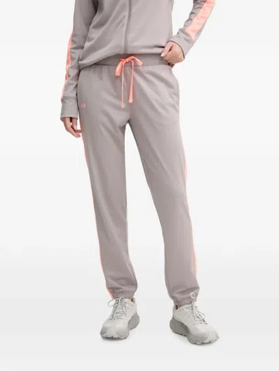 Under Armour Stripe-detail Tracksuit In Gray