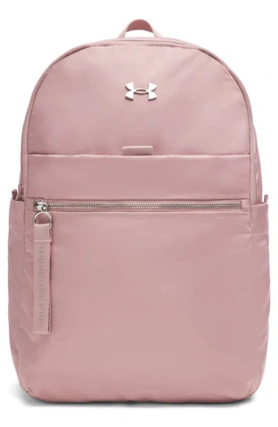 Under Armour Studio Campus Water Repellent Backpack In Pink