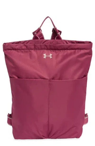 Under Armour Studio Lite Water Repellent Backpack In Fuchsia Dusk