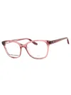 Under Armour Stylish Rectangular Women's Eyeglasses In Pink