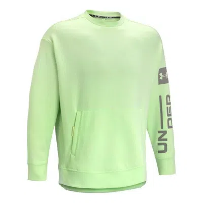 Under Armour Summit Knit Graphic Crew Top 'lime Green'