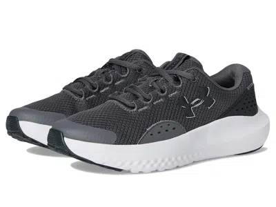 Under Armour Surge 4 (big Kid) Boy's Shoes Castlerock/anthracite/anthracite: 3.5 Big Kid M In Gray