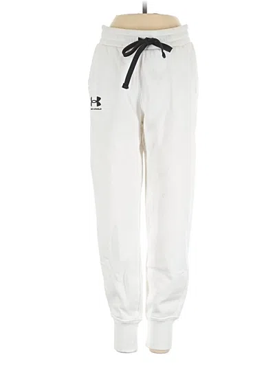 Pre-owned Under Armour Sweatpants In White