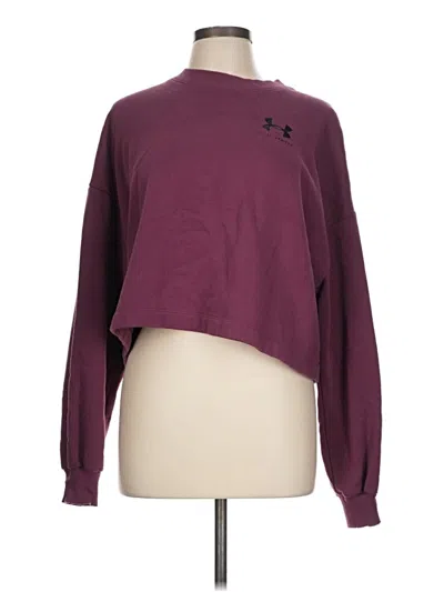 Pre-owned Under Armour Sweatshirt In Burgundy