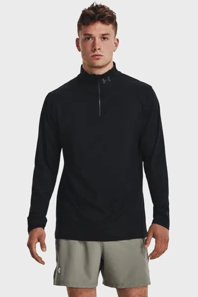 Under Armour Qualifier Running Top Men's Black Thumbhole Sleeve 1/4 Zip Dsgl 5
