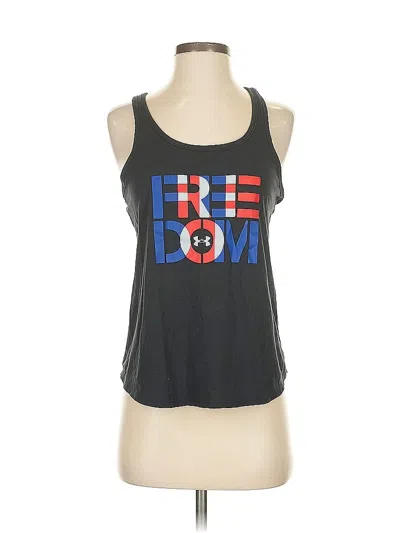 Pre-owned Under Armour Tank Top Black Halter Neckline Tops