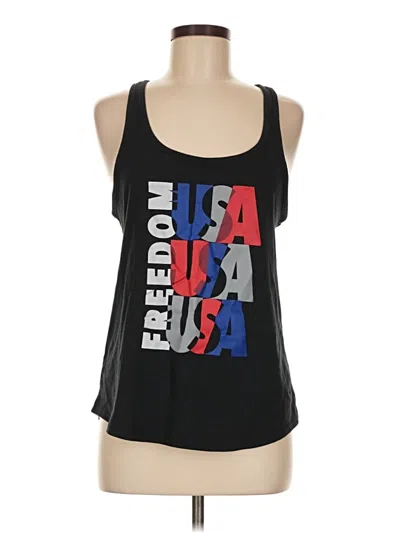 Pre-owned Under Armour Tank Top Black Halter Neckline Tops