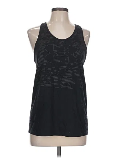 Pre-owned Under Armour Tank Top Black Halter Neckline Tops