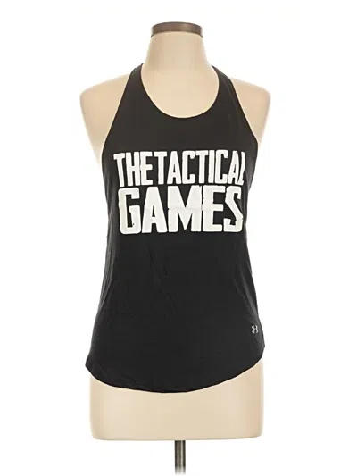 Pre-owned Under Armour Tank Top Black Halter Neckline Tops
