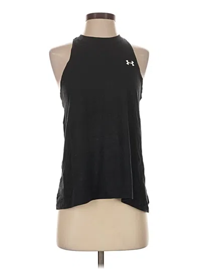 Pre-owned Under Armour Tank Top Black Halter Neckline Tops